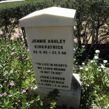 KIRKPATRICK John Loudon 1895-1962 &amp; Jennie Ashley 1905-1956