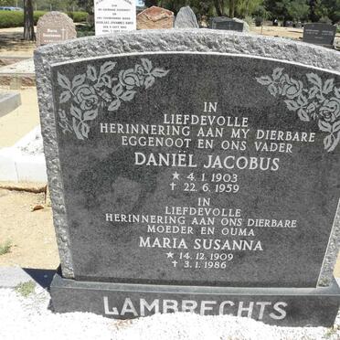 LAMBRECHTS Daniël Jacobus 1903-1959 &amp; Maria Susanna 1909-1986
