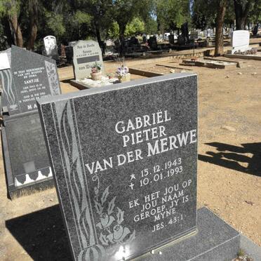 MERWE Gabriël Pieter, van der 1943-1993