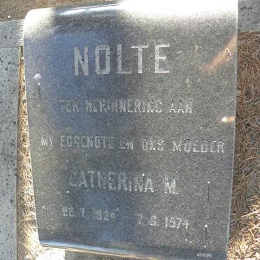 NOLTE Catherina M. 1934-1974