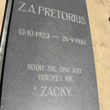 PRETORIUS Z.A. 1923-1956