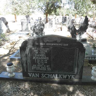 SCHALKWYK Daniel Johannes, van 1944-1994