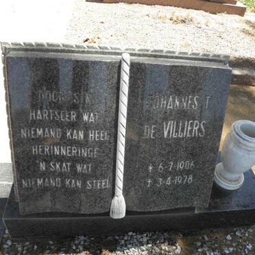 VILLIERS Johannes T., de 1906-1978