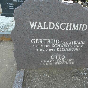 WALDSCHMIDT Otto 1901-1991 &amp; Gertrud STRAHL 1901-1987