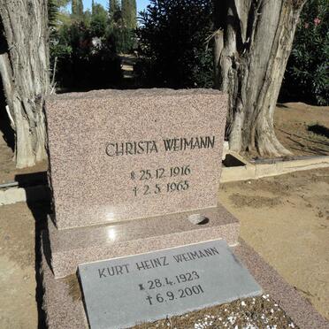 WEIMANN Kurt Heinz 1923-2001 :: WEIMANN Christa 1916-1965