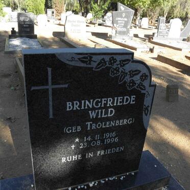 WILD Bringfriede nee TRÖLENBERG 1916-1996