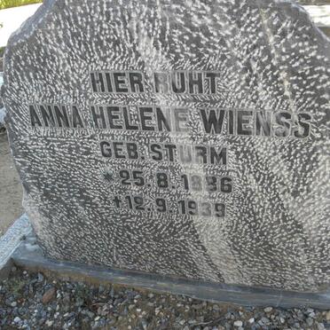 WIENSS Anna Helene nee STURM 1886-1939