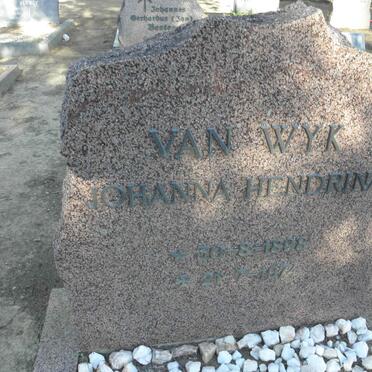 WYK Johanna Hendrina, van 1898-1974