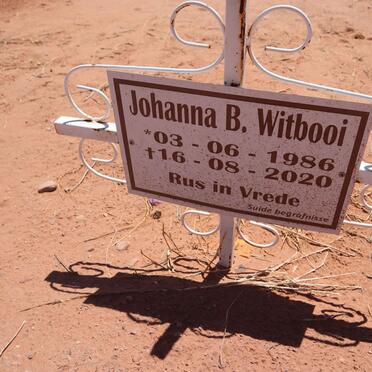 WITBOOI Johanna B. 1986-2020