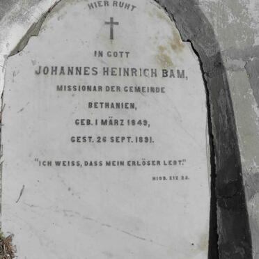 BAM Johannes Heinrich 1849-1891