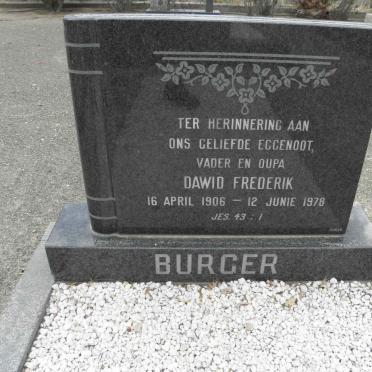 BURGER Dawid Frederik 1906-1978