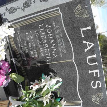 LAUFS Johanna Elizabeth nee BLAAUW 1938-2014