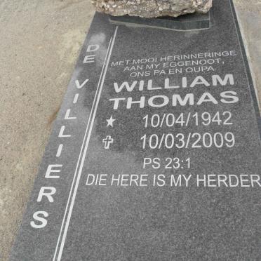 VILLIERS William Thomas, de 1942-2009