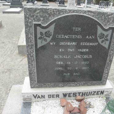 WESTHUIZEN Schalk Jacobus, van der 1893-1957