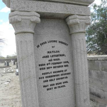 LOTERYMAN Matilda Jane nee RUSH 1888-1915