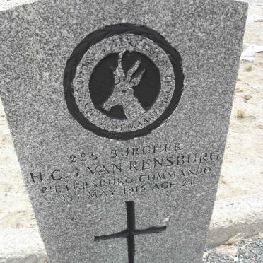 RENSBURG H.C.J., van -1915