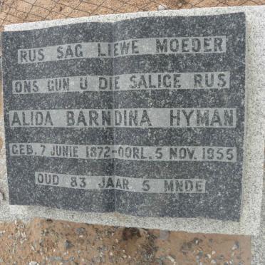 HYMAN Alida Barndina 1872-1955