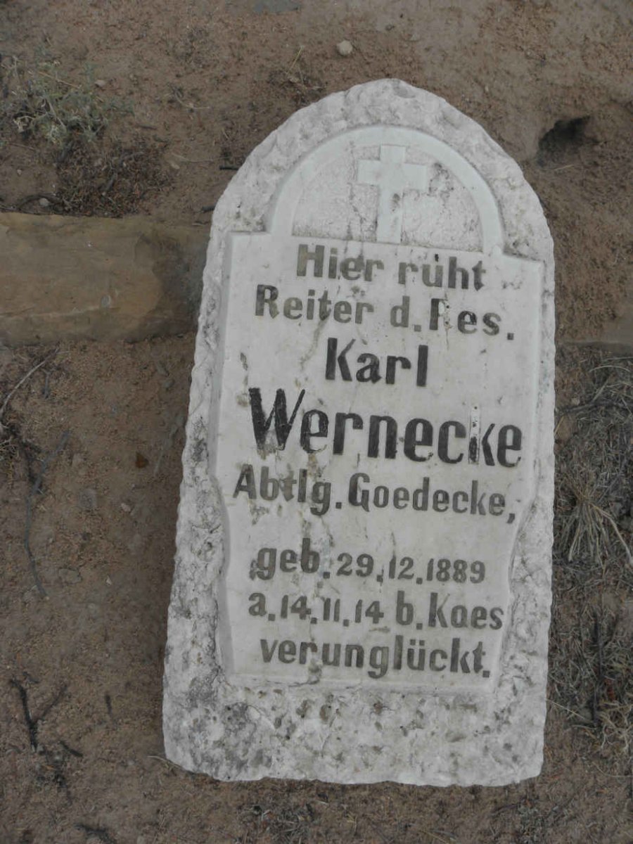 WERNECKE Karl 1889-1914