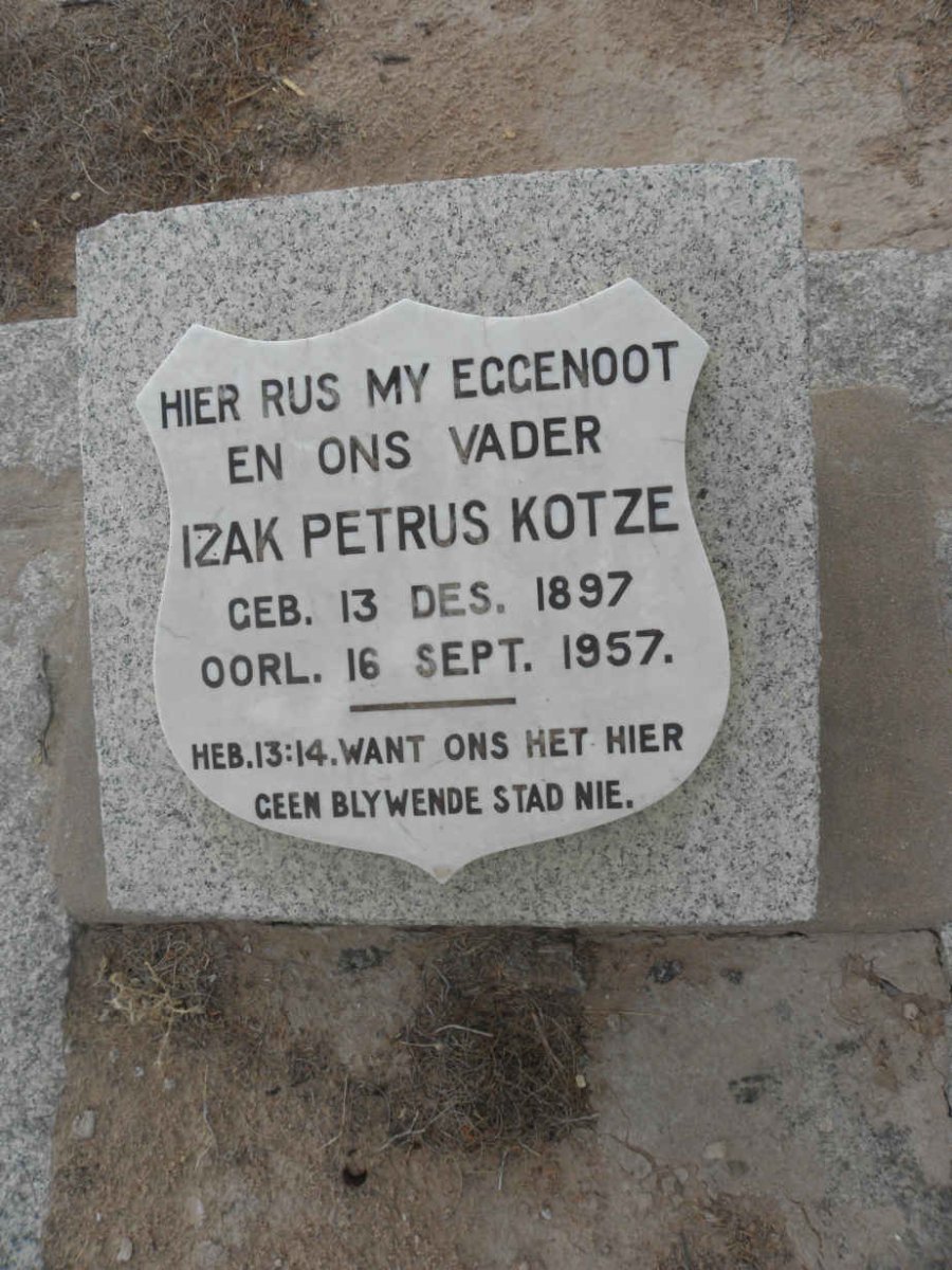 KOTZE Izak Petrus 1897-1957