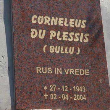 PLESSIS Corneleus, du 1943-2004