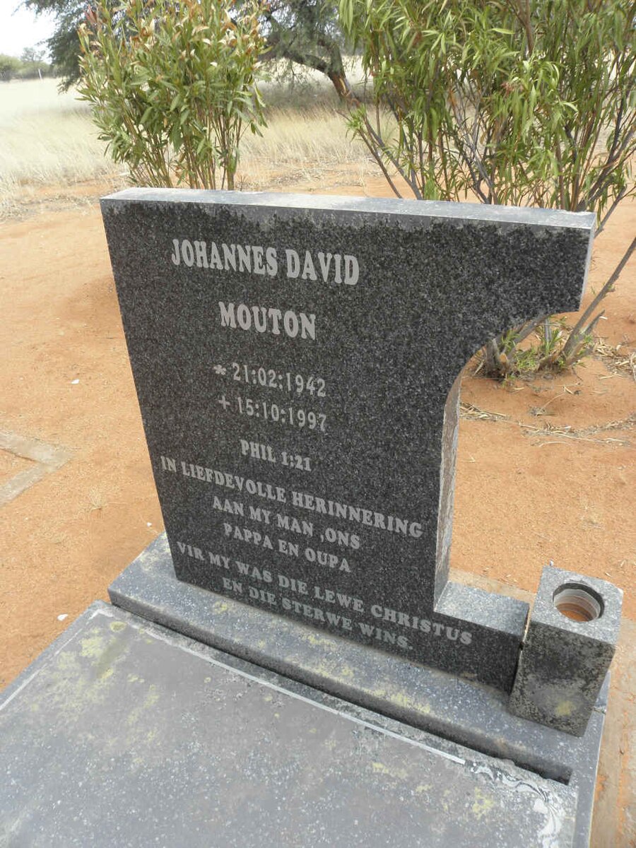 MOUTON Johannes David 1942-1997