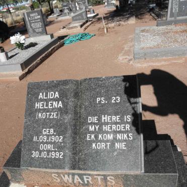 SWARTS Alida Helena nee KOTZE 1902-1992
