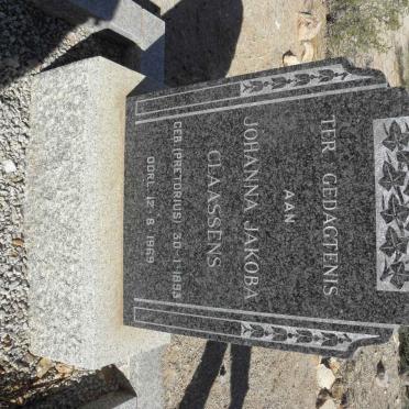 CLAASSENS Johanna Jakoba nee PRETORIUS 1893-1969