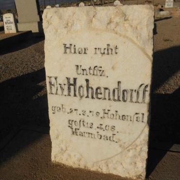 HOHENDORFF E., v. 1879-1906