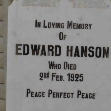 HANSON Edward -1925