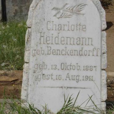 HEIDEMANN Charlotte nee BENCKENDOFF 1887-1911