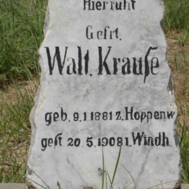 KRAUSE Walter 1881-1908