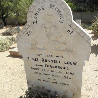 LOUW Ethel Russell nee FORSBROOK 1893-1923