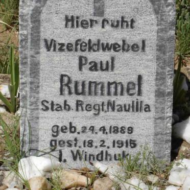 RUMMEL Paul 1889-1915