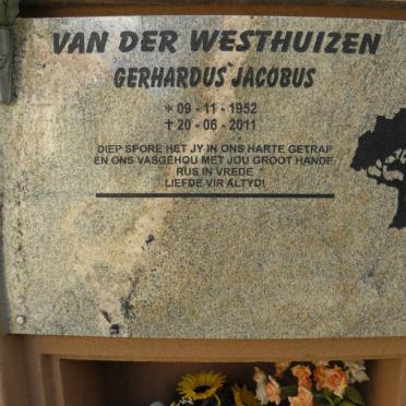 WESTHUIZEN Gerhardus Jacobus, van der 1952-2011