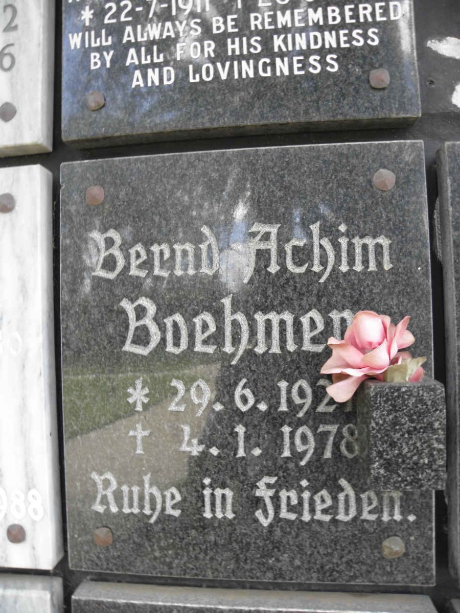 BOEHMEN Bernd Achim 192?1978