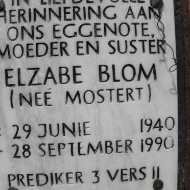 BLOM Elzabe nee MOSTERT 1940-1990