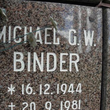 BINDER Michael G.W. 1944-1981