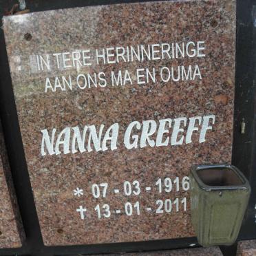 GREEFF Nanna 1916-2011