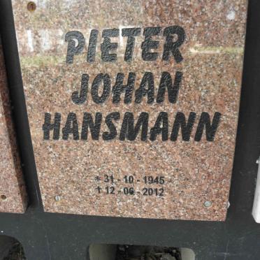 HANSMANN Pieter Johan 1945-2012