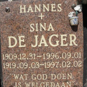 JAGER Hannes, de 1909-1996 &amp; Sina 1919-1997 