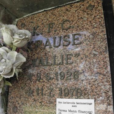 KRAUSE K.F.C. 1926-1976 :: MANN Teresa voorheen STANYER nee KRAUSE 1956-1998