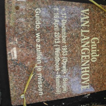 LANGENHOVE Guido, van 1953-2013