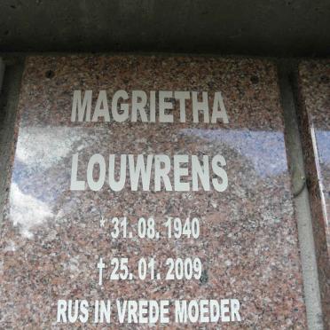 LOUWRENS Magrietha 1940-2009