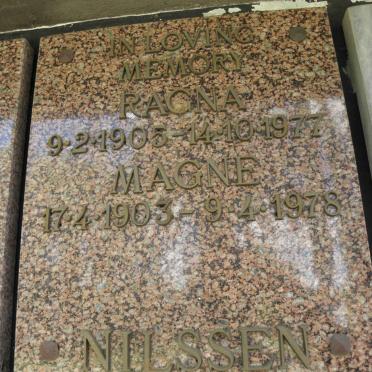 NILSSEN Magne 1903-1978 &amp; Ragna 1905-1977