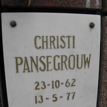 PANSEGROUW Christi 1962-1977