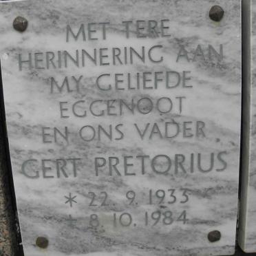 PRETORIUS Gert 1933-1984