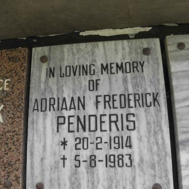 PENDERS Adriaan Frederick 1914-1983