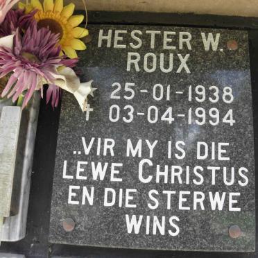 ROUX Hester W. 1938-1994