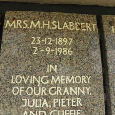 SLABBERT M.H. 1897-1986