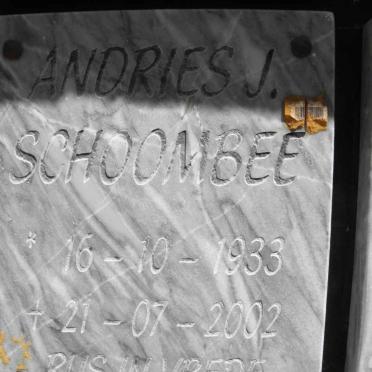 SCHOOMBEE Andries J. 1933-2002